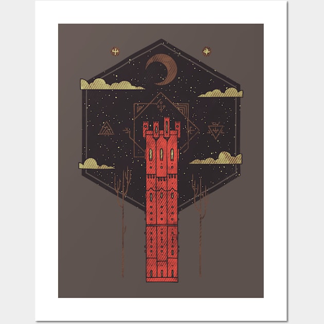 The Crimson Tower Wall Art by againstbound